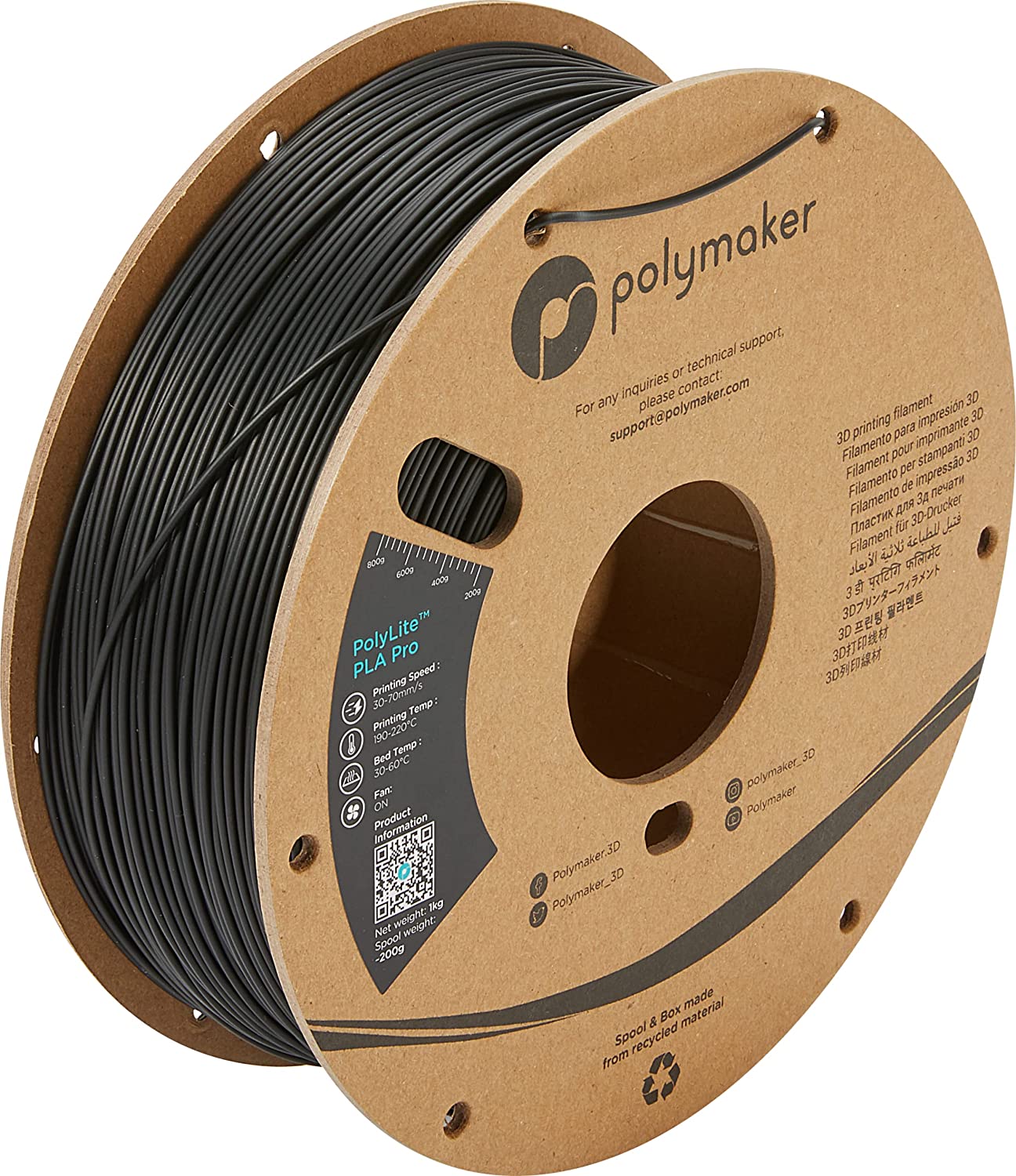 Polymaker PolyLite PLA PRO 1.75mm 1kg spool