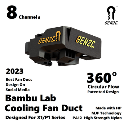 BEN2C 360° Fan Duct for Bambu Lab X1/X1C/P1P — High-Performance Part Cooling | Canada